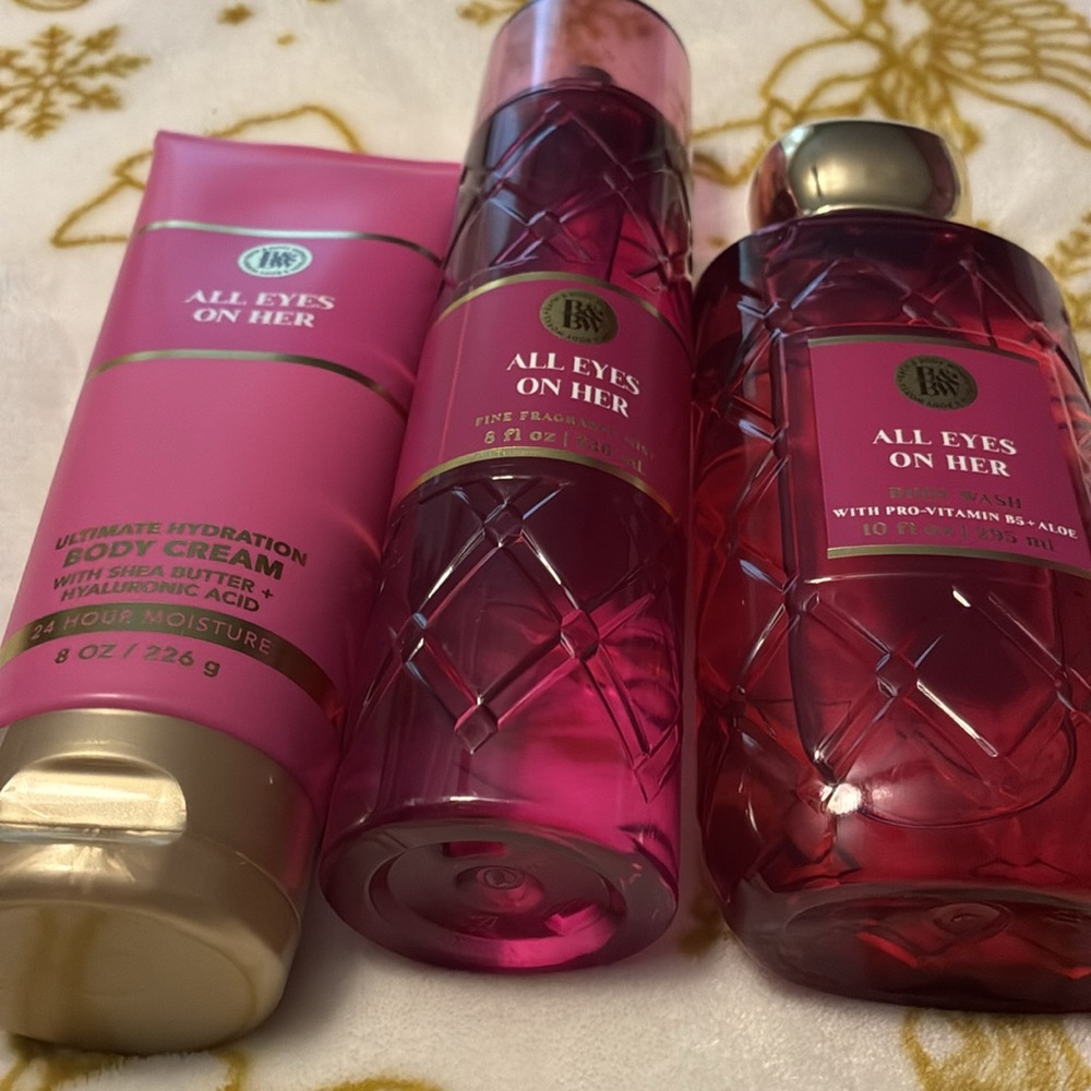 🆕 All Eyes On Her 3 Pc Set Body Cream, Fragrance + Body Wash 🩷 - Picture 3 of 4